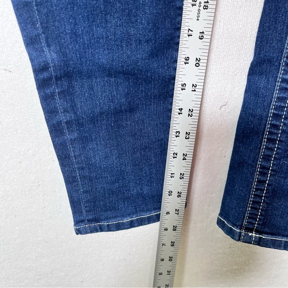 Vigoss Roll Up Skinny Flap Pocket Jeans Womens 10 Blue Denim Stretch Comfy 2606 - Picture 8 of 11